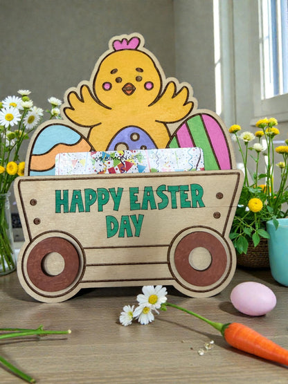 Easter Chick Gift Card Holder – Happy Easter Wooden Gift Card Holder