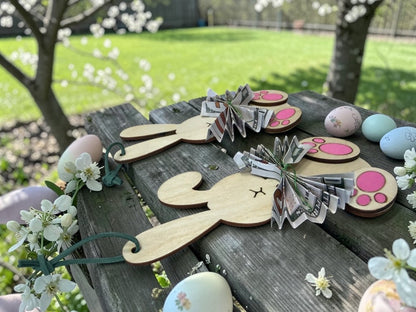 Personalized Bunny Money Holder – Easter Basket Tag with Cash Holder