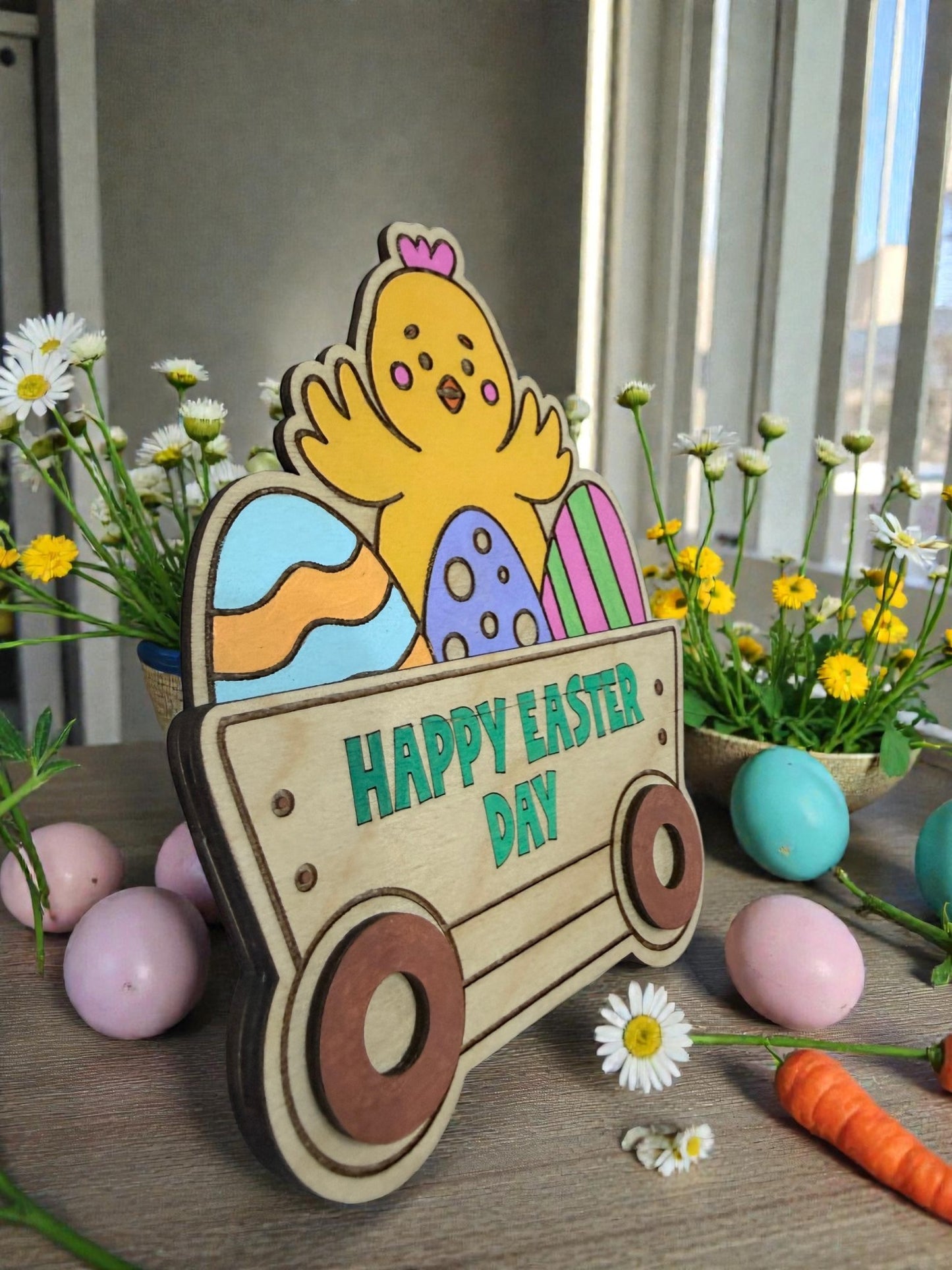 Easter Chick Gift Card Holder – Happy Easter Wooden Gift Card Holder