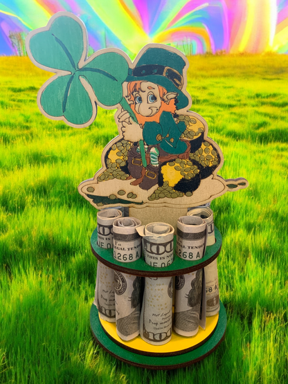 St. Patrick’s Day Money Tree – Wooden Cash Gift Display