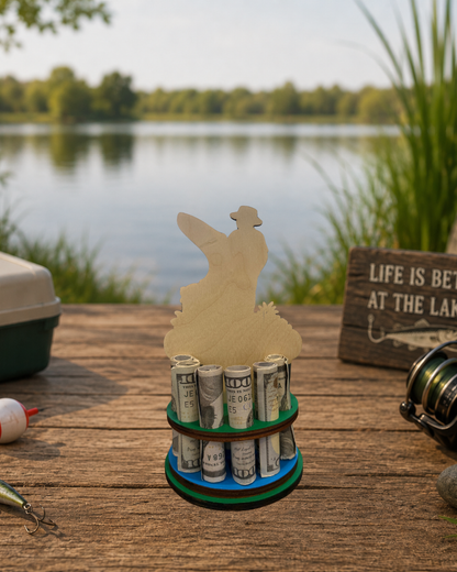 Fishing Money Tree | Retirement Gift | Personalized | Handmade Wood