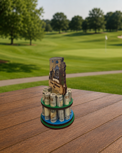 Golf Cart Money Tree | Retirement Gift | Personalized | Handmade Wood