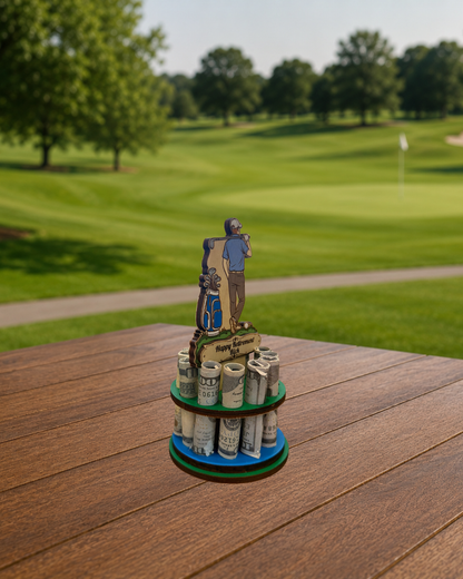 Golf Money Tree | Retirement Gift | Personalized | Handmade Wood