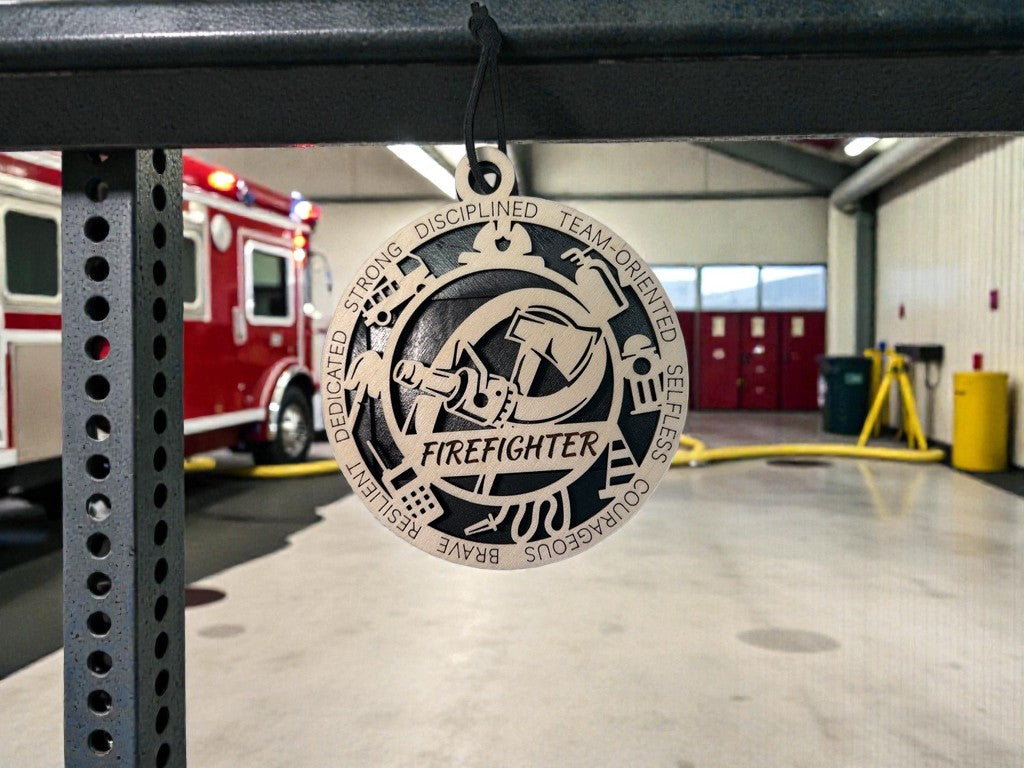 Firefighter Gift Card Holder | Personalized Firefighter Appreciation Medallion