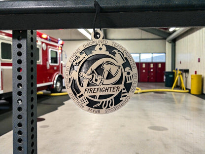 Firefighter Gift Card Holder | Personalized Firefighter Appreciation Medallion