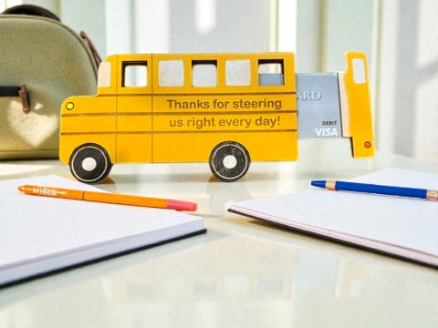 School Bus Gift Card Holder – Bus Driver Gift – Teacher Gift Card Holder – Back to School Gift