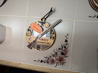 Personalized Sports Medallion Gift Card Holder | Hand Painted 3D Wood Sport Medal | Handcrafted