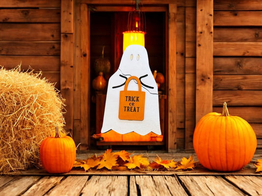 Halloween Ghost Gift Card Holder – Trick or Treat Wooden Gift Card Holder