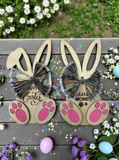 Bunny Money Holder – Easter Cash Gift Holder with Personalization Option