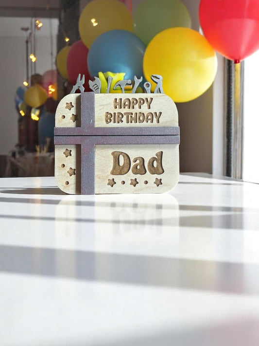 Happy Birthday Dad Gift Card Holder | Handmade Birthday Keepsake for Dad