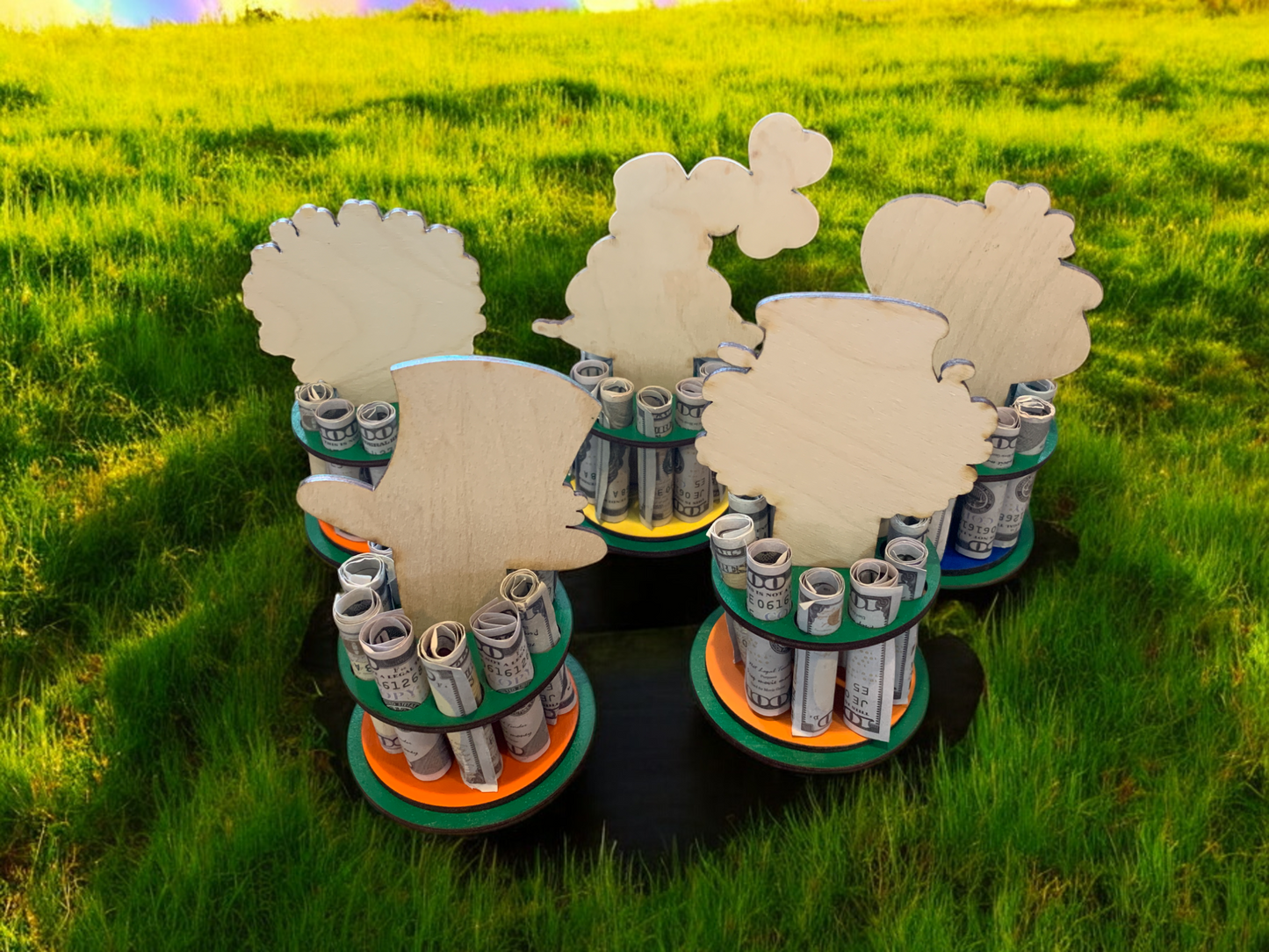 St. Patrick’s Day Money Tree – Wooden Cash Gift Display