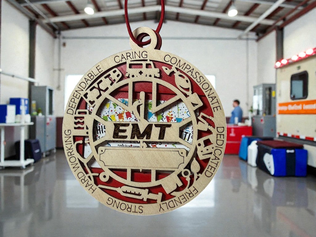 EMT Gift Card Holder | Personalized EMT & EMS Appreciation Medallion