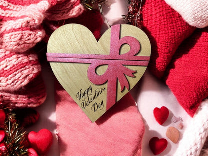 Valentine Wooden Gift Card Holder – Heart-Shaped Valentine Gift