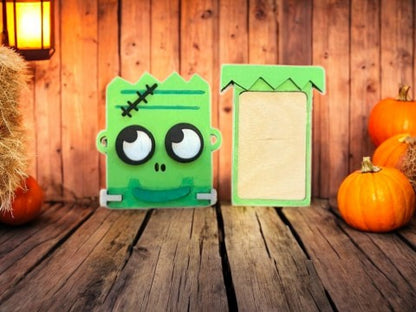 Frankenstein Halloween Gift Card Holder – Wooden Gift Card Holder for Kids, Teens & Adults