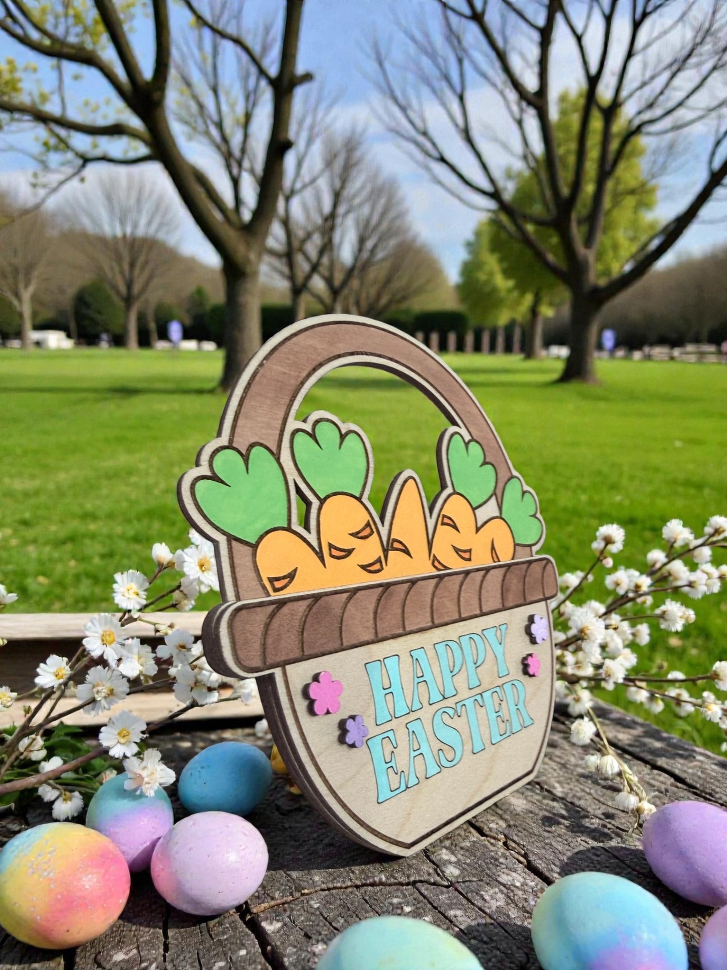 Easter Basket Gift Card Holder – Wooden Happy Easter Gift Card Holder