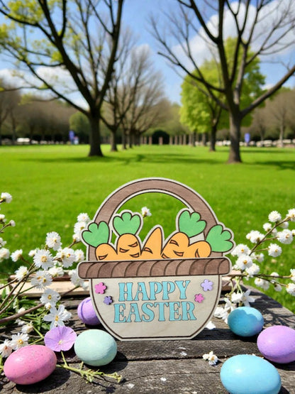 Easter Basket Gift Card Holder – Wooden Happy Easter Gift Card Holder