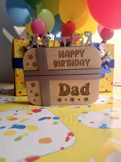 Happy Birthday Dad Gift Card Holder | Handmade Birthday Keepsake for Dad