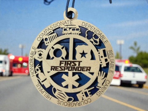 First Responder Gift Card Holder | Personalized First Responder Appreciation Medallion