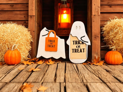 Halloween Ghost Gift Card Holder – Trick or Treat Wooden Gift Card Holder
