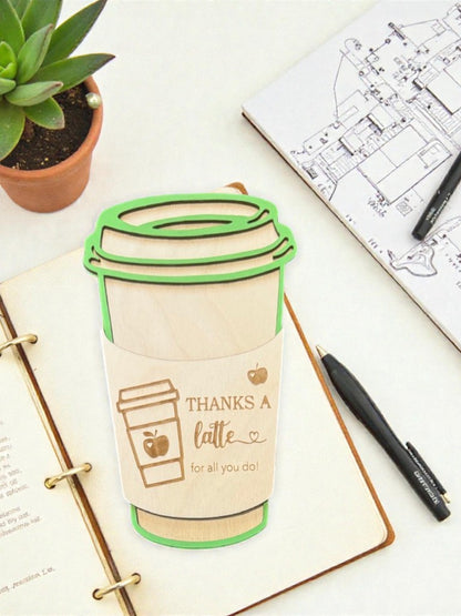 Teacher Coffee Cup Gift Card Holder – Personalized Teacher Gift – Latte Cup Teacher Appreciation Gift – End of Year Teacher Gift