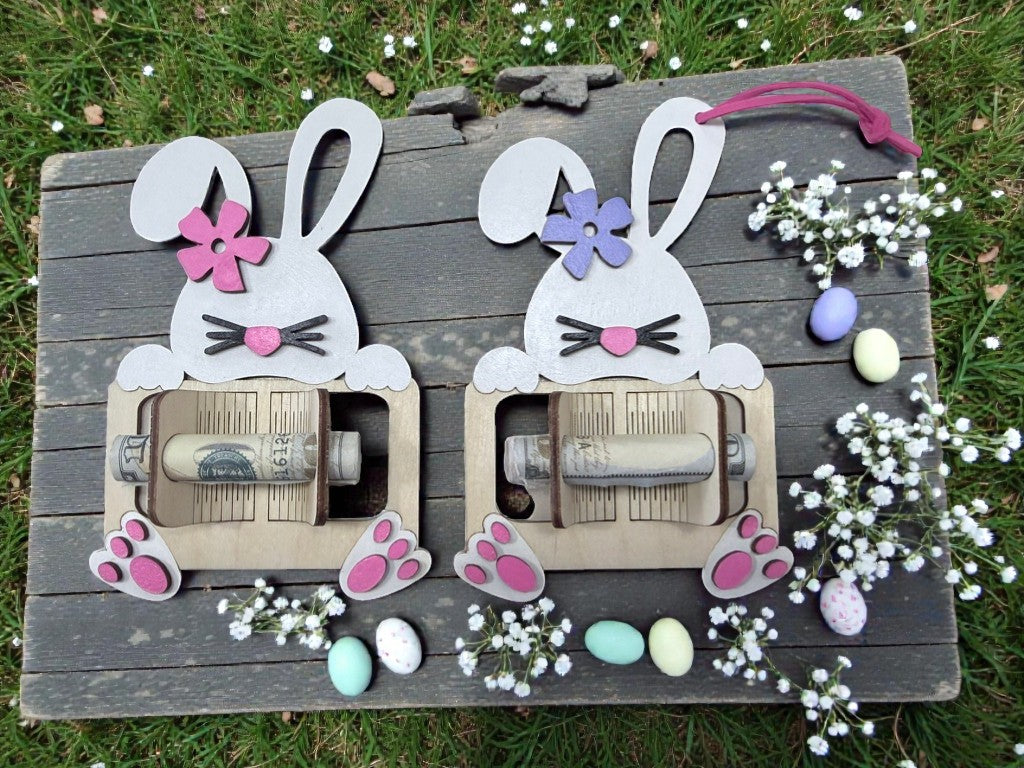 Bunny Scroll Money Holder – Easter Cash Roll Gift Holder