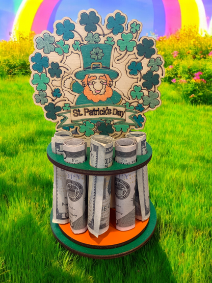 St. Patrick’s Day Money Tree – Wooden Cash Gift Display