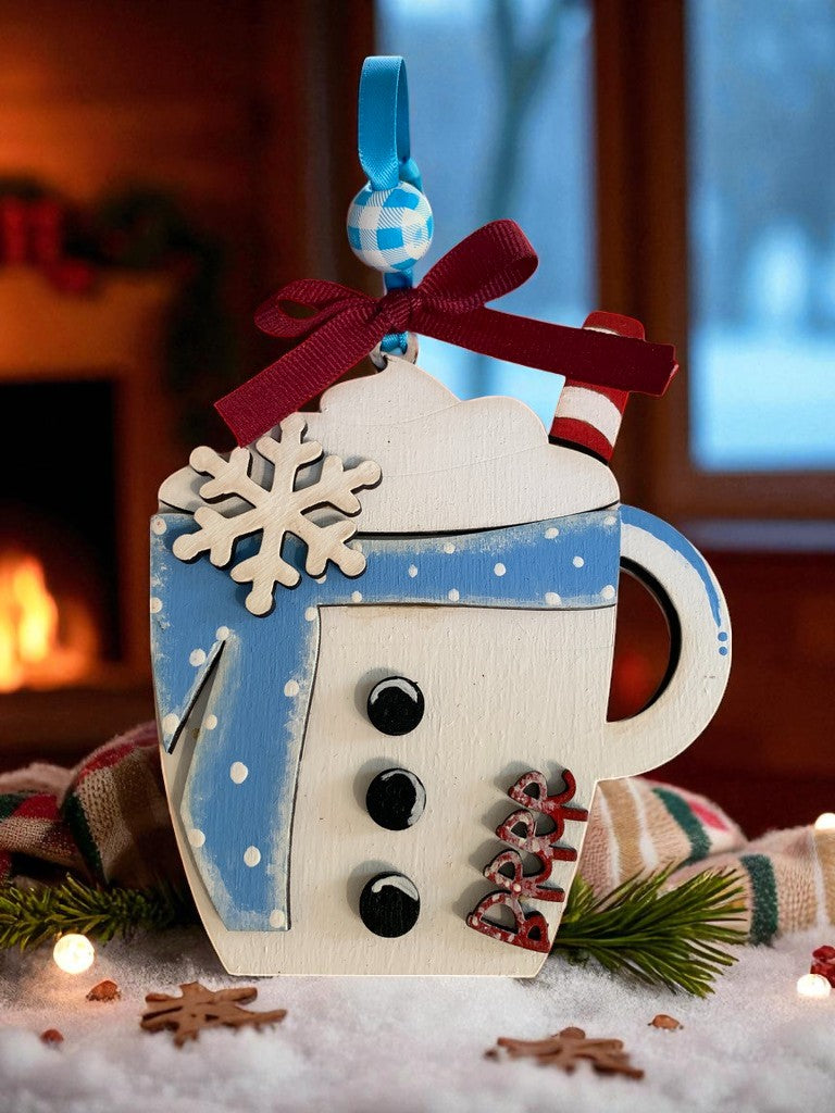 Winter Mug Gift Card Holders – Snowman & Penguin Christmas Ornaments