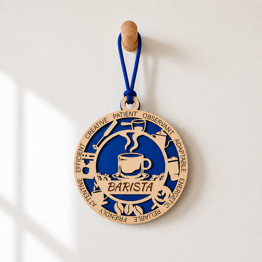 Barista Gift Card Holder | Coffee Lover Gift | Handmade Wood