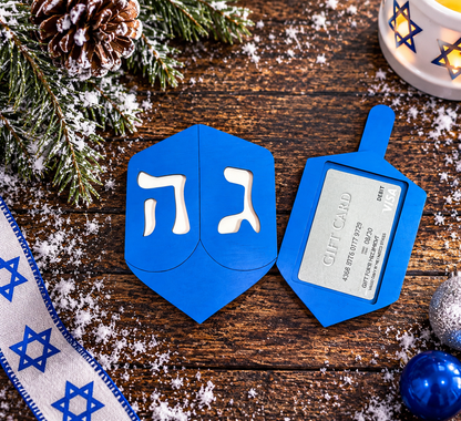 Dreidel Gift Card Holder | Wood Dreidel with Hidden Gift Card | Handcrafted Hanukkah