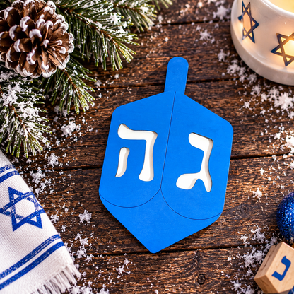 Dreidel Gift Card Holder | Wood Dreidel with Hidden Gift Card | Handcrafted Hanukkah