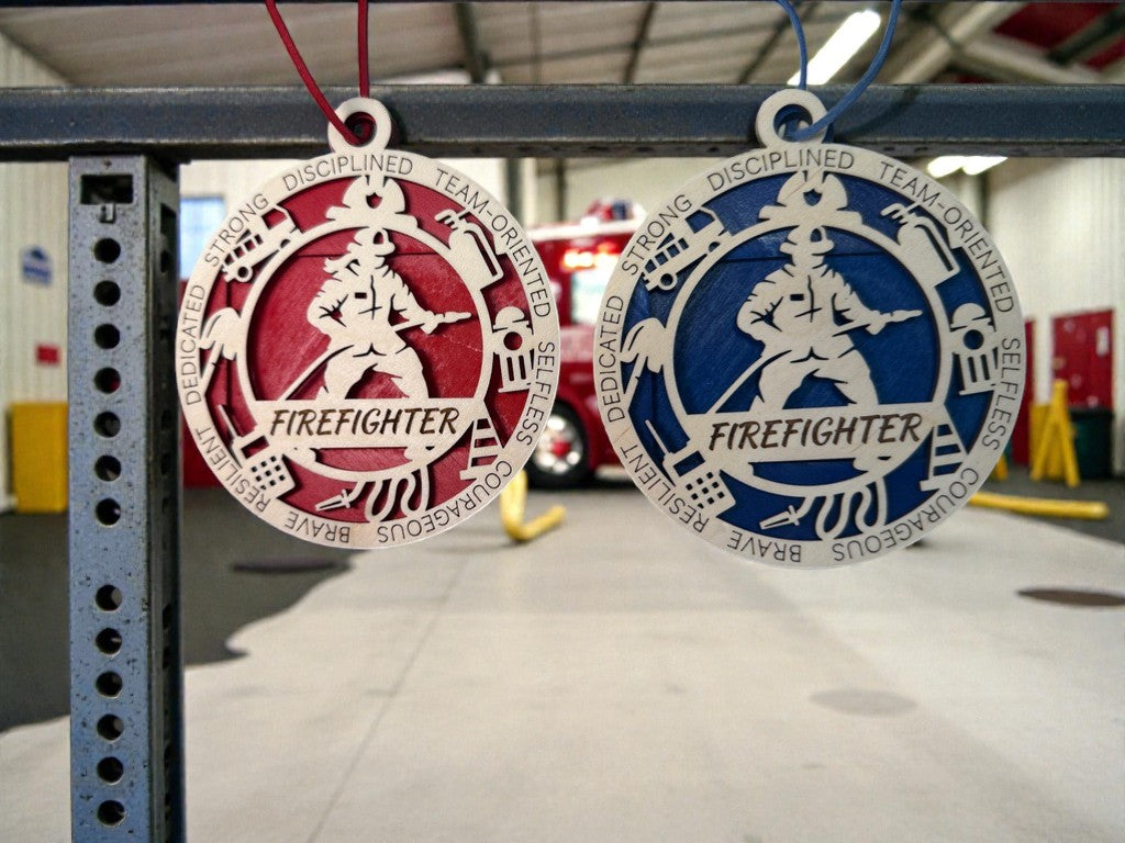 Firefighter Gift Card Holder | Personalized Firefighter Appreciation Medallion