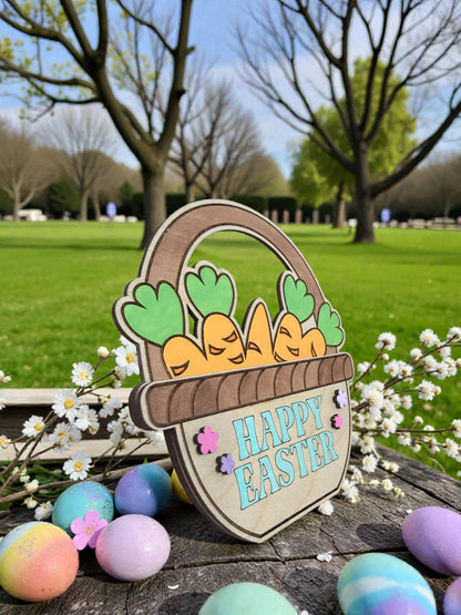 Easter Basket Gift Card Holder – Wooden Happy Easter Gift Card Holder
