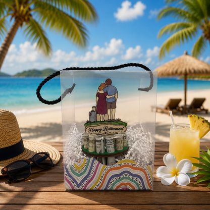 Traveling Couple Money Tree | Retirement Gift | Personalized | Handmade Wood