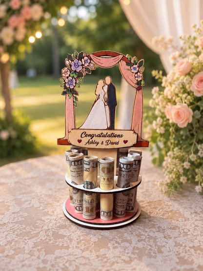 Wedding Arch Money Tree | Personalized Cash Gift | Handmade Wood