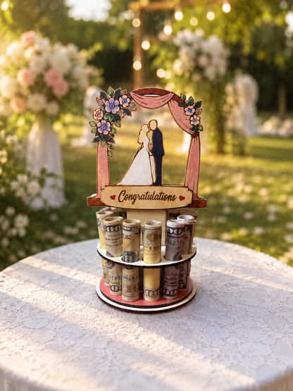 Wedding Arch Money Tree | Personalized Cash Gift | Handmade Wood