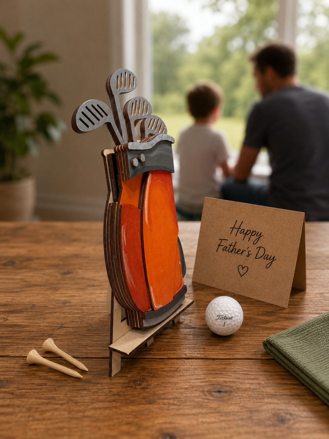Golf Bag Gift Card Holder | Father's Day Gift | Handmade Wood