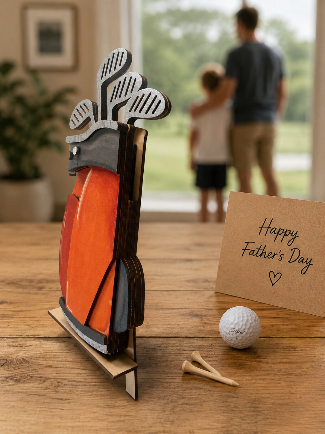 Golf Bag Gift Card Holder | Father's Day Gift | Handmade Wood