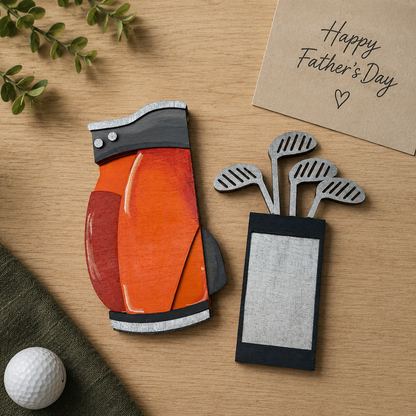 Golf Bag Gift Card Holder | Father's Day Gift | Handmade Wood
