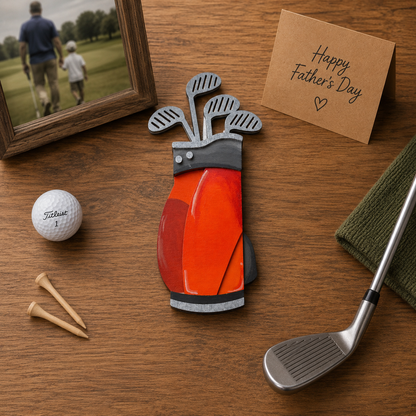 Golf Bag Gift Card Holder | Father's Day Gift | Handmade Wood