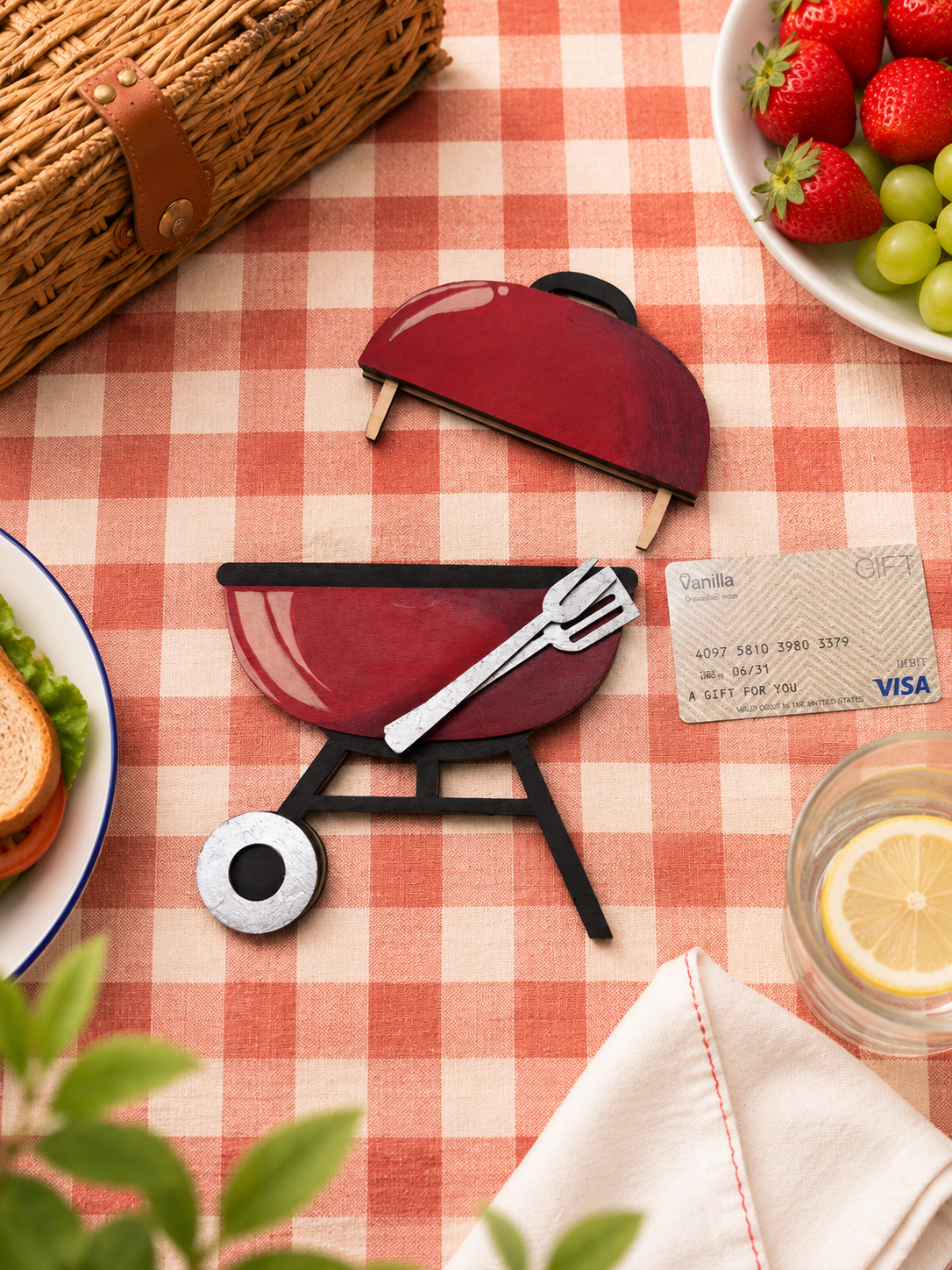 BBQ Grill Gift Card Holder — Father's Day Gift for the Grill Dad