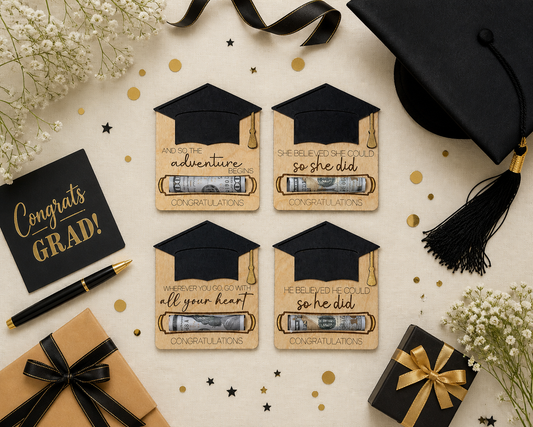 Graduation Money Holder – Personalized Cash Gift with Name & Date