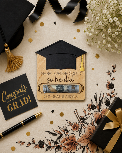 Graduation Money Holder – Personalized Cash Gift with Name & Date