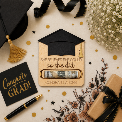 Graduation Money Holder – Personalized Cash Gift with Name & Date