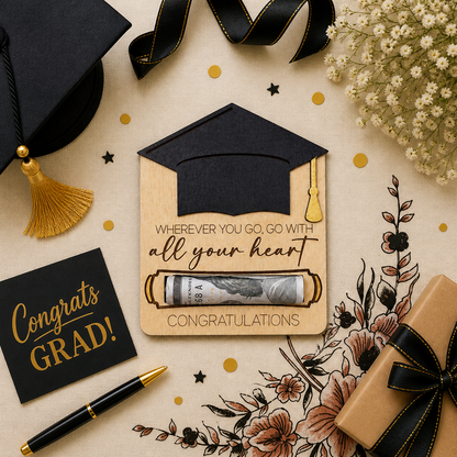 Graduation Money Holder – Personalized Cash Gift with Name & Date