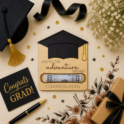 Graduation Money Holder – Personalized Cash Gift with Name & Date