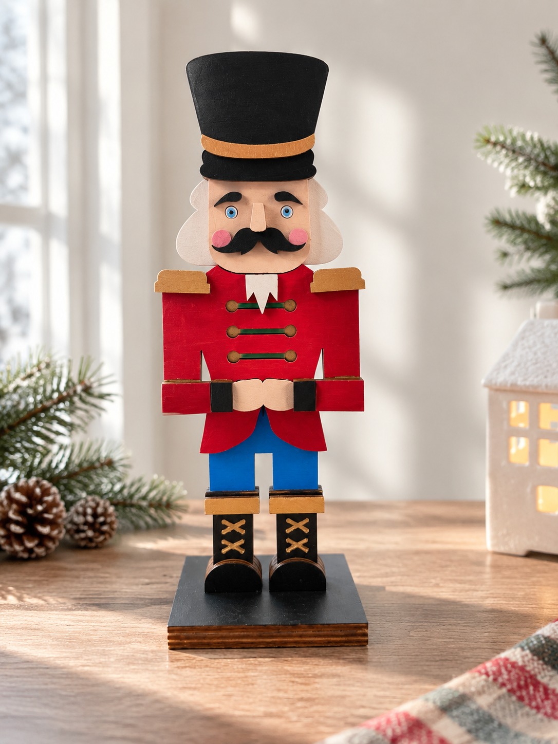 Nutcracker Gift Card Holder | Wood Nutcracker with 3D Layers | Handcrafted Christmas