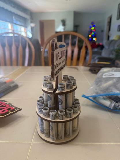 Teacher Money Tree Gift – 2 Tier Cash Holder – Teacher Appreciation Gift – End of Year Teacher Gift – Holds 25 Bills