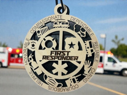 First Responder Gift Card Holder | Personalized First Responder Appreciation Medallion