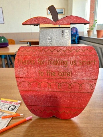 Apple Gift Card Holder – Teacher Gift Card Holder – Teacher Appreciation Gift – End of Year Gift