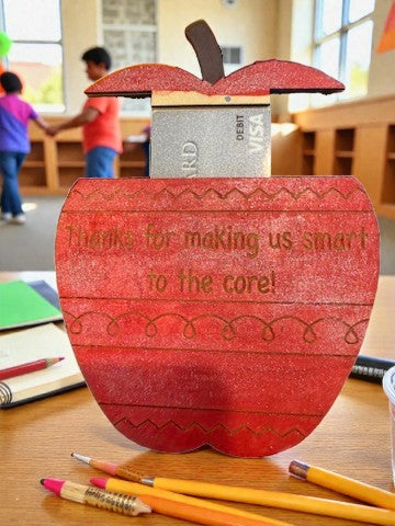 Apple Gift Card Holder – Teacher Gift Card Holder – Teacher Appreciation Gift – End of Year Gift